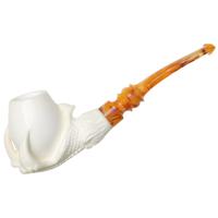 AKB Meerschaum Carved Claw Holding Egg (with Case)