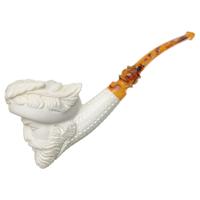 AKB Meerschaum Carved Bearded Man (Adnan) (with Case)