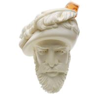 AKB Meerschaum Carved Bearded Man (Adnan) (with Case)