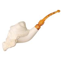 AKB Meerschaum Carved Bearded Man (Adnan) (with Case)