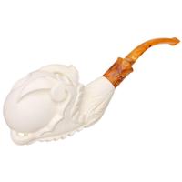 AKB Meerschaum Carved Claw Holding Egg (with Case)