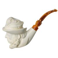 AKB Meerschaum Carved Bearded Man (with Case)