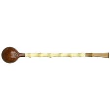Nate King Smooth Bent Brandy Churchwarden with Bamboo (360)