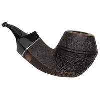 Konstantin Shekita Sandblasted Double Calabash Bent Bulldog with Silver and Gold