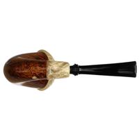 Abe Herbaugh Smooth Calabash with Musk Ox Horn (Crane)