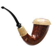 Abe Herbaugh Smooth Calabash with Musk Ox Horn (Crane)