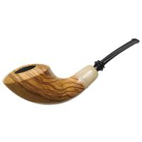 Abe Herbaugh Smooth Olivewood Horn with Horn