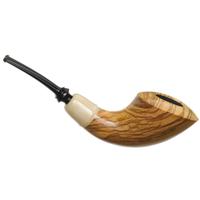 Abe Herbaugh Smooth Olivewood Horn with Horn