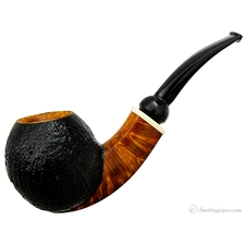 Scott Thile Partially Sandblasted Bent Apple with Celluloid (FH) (317)