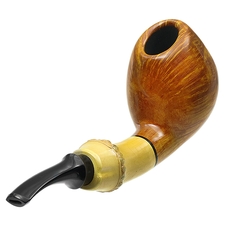 Tsuge Ikebana Smooth Bent Egg with Bamboo (Kikuchi) (F) (125)