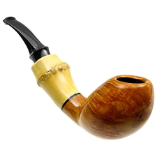Tsuge Ikebana Smooth Bent Egg with Bamboo (Kikuchi) (F) (125)
