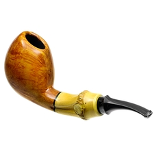 Tsuge Ikebana Smooth Bent Egg with Bamboo (Kikuchi) (F) (125)