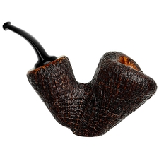 Tsuge Ikebana Sandblasted Bent Dublin Sitter Reverse Calabash (Ohi) (G) (023) (2018)