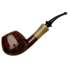 Tsuge Ikebana Smooth Bent Brandy with Horn (Kikuchi) (F) (025) (2018)