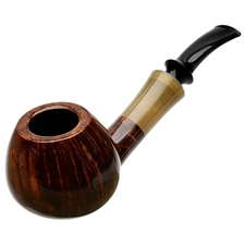 Tsuge Ikebana Smooth Bent Brandy with Horn (Kikuchi) (F) (025) (2018)