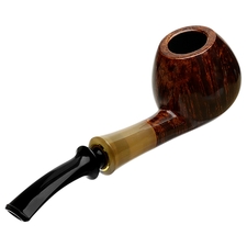 Tsuge Ikebana Smooth Bent Brandy with Horn (Kikuchi) (F) (025) (2018)