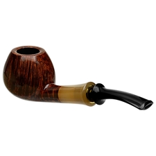Tsuge Ikebana Smooth Bent Brandy with Horn (Kikuchi) (F) (025) (2018)