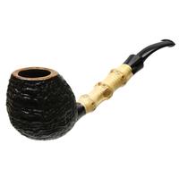 Tsuge Ikebana Sandblasted Bent Egg with Bamboo (Kikuchi) (F) (040) (21)