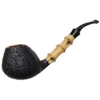 Tsuge Ikebana Sandblasted Bent Brandy with Bamboo (Kikuchi) (G) (011) (2024)