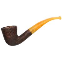Genod Mini Soleil Couchant Sandblasted Bent Dublin with Yellow Lucite