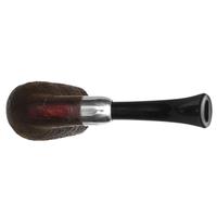 Michail Kyriazanos Sandblasted Bent Billiard with Silver