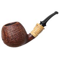 Doctor's Sandblasted Bent Apple with Bamboo and Boxwood (Double Flash)