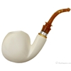 MeerQueen Meerschaum Smooth Blowfish with Silver (with Case)