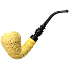 MeerQueen Meerschaum Carved Bent Acorn (with Case)