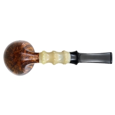 Ping Zhan Smooth Bent Dublin with Bamboo Carved Horn
