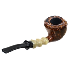 Ping Zhan Smooth Bent Dublin with Bamboo Carved Horn