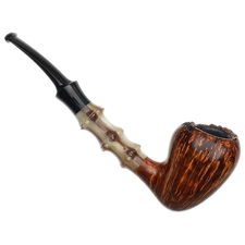 Ping Zhan Smooth Acorn with Bamboo Carved Horn