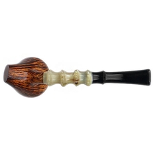 Ping Zhan Smooth Acorn Sitter with Bamboo Carved Horn