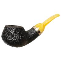 Yeti Sandblasted Bent Brandy with Bronze and Bakelite (691)