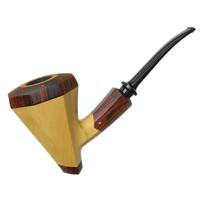 Yeti Smooth Boxwood Paneled Bent Dublin with Cocobolo and Brass (847)