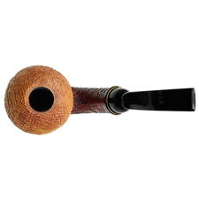 BriarWorks Crimson Sandblasted Magnetic Calabash with Light Sandblasted Cap