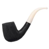 BriarWorks Classic Dark Rusticated with White Stem (C12)