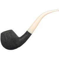 BriarWorks Classic Dark Rusticated with White Stem (C91L)