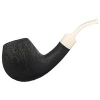 BriarWorks Classic Dark Rusticated with White Stem (C91S)