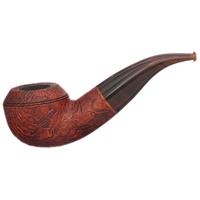 BriarWorks Classic Brown Sandblasted with Tortoise Stem (C111)
