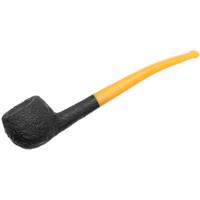 BriarWorks Classic Dark Sandblasted with Amber Stem (C121)