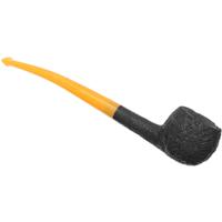 BriarWorks Classic Dark Sandblasted with Amber Stem (C121)
