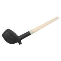 BriarWorks Classic Dark Rusticated with White Stem (C141)