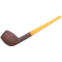 BriarWorks Classic Brown Sandblasted with Amber Stem (C142)