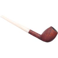 BriarWorks Classic Brown Sandblasted with White Stem (C142)