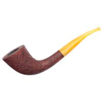 BriarWorks Classic Brown Sandblasted with Amber Stem (C10)