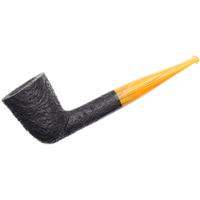 BriarWorks Classic Dark Sandblasted with Amber Stem (C61)