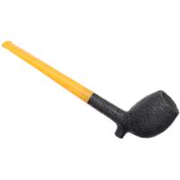 BriarWorks Classic Dark Sandblasted with Amber Stem (C141)