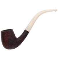 BriarWorks Classic Brown Sandblasted with White Stem (C13)