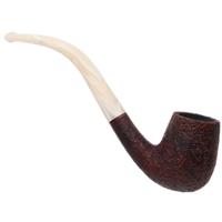 BriarWorks Classic Brown Sandblasted with White Stem (C13)