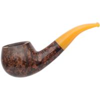 BriarWorks Classic Dark Smooth with Amber Stem (C101)